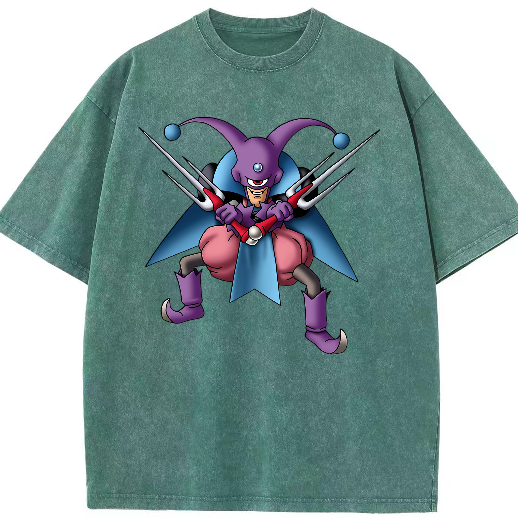 （画像用） ドラゴンクエスト Doragon Kuesuto Dragon Quest 綿100% ヴィンテージ風 半袖Tシャツ（フロントプリント）